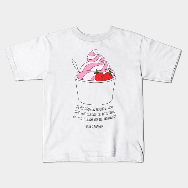 Frozen Yogurt Kids T-Shirt by jackraken